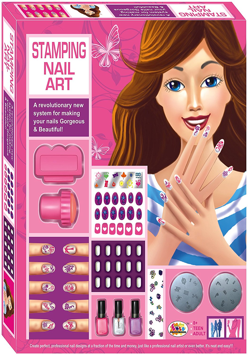 High Coin Multicolored Stamping Nail Art | Highshopee